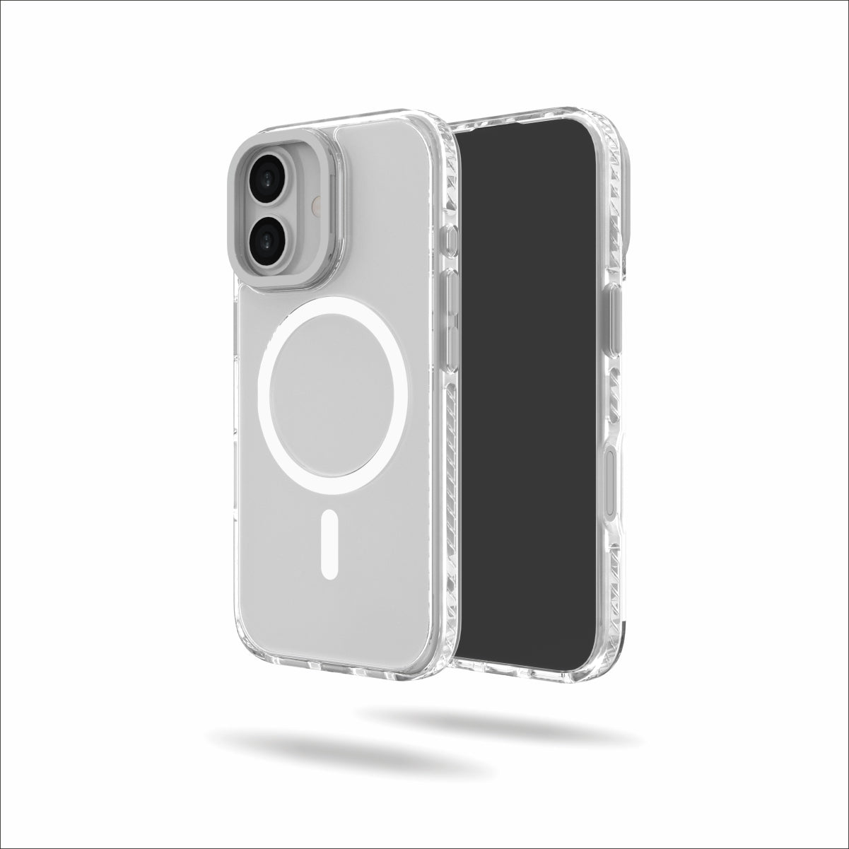 Troy Case for iPhone 17 Protective Case with Metal Camera Ring and Buttons