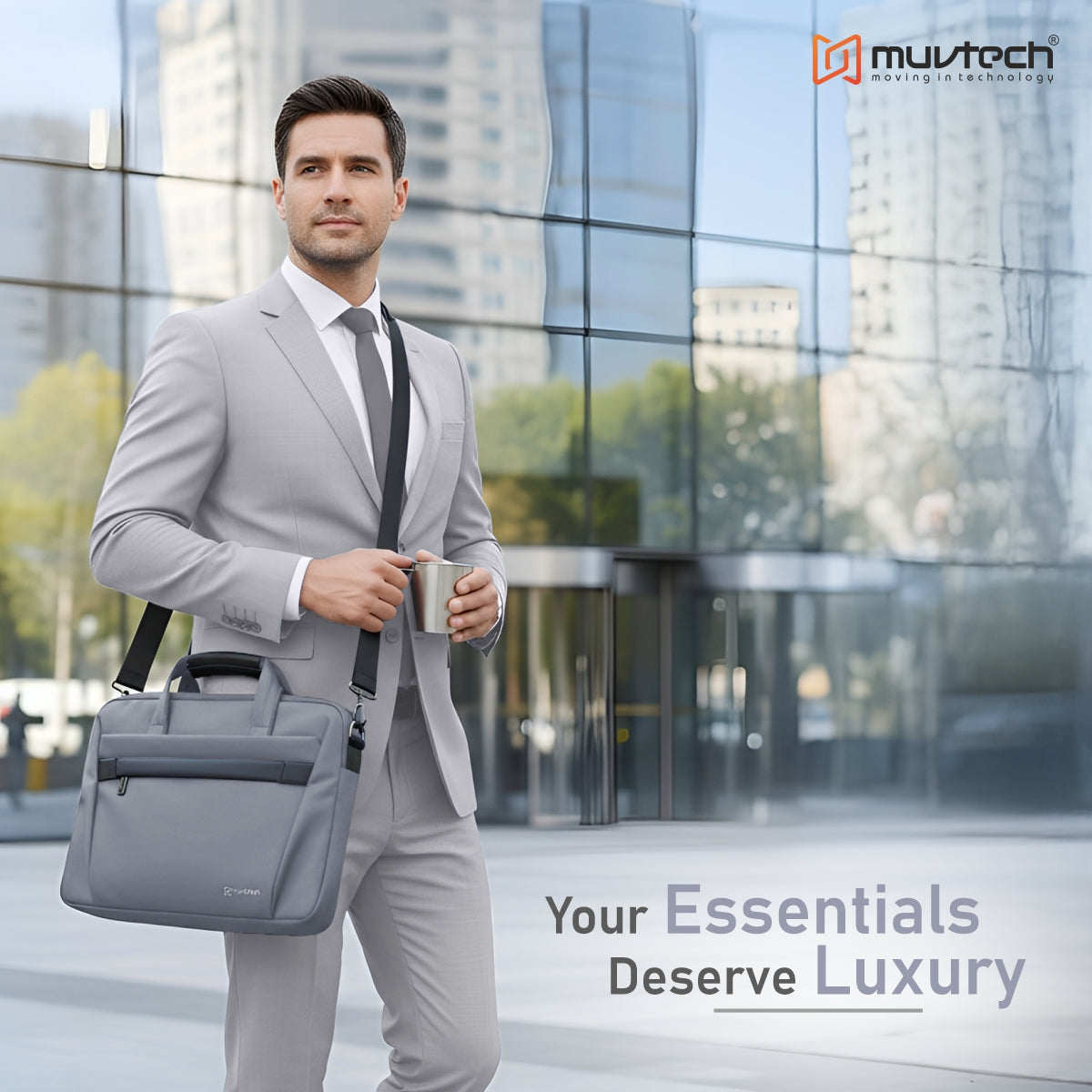 Muvtech Ruvo Premium Laptop Bag – Stylish & Protective Bag for Laptops Up to 14 inches