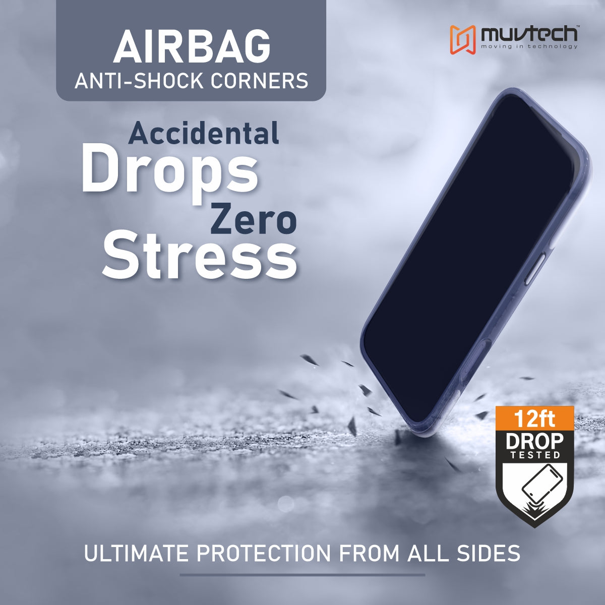 Defense Case for iPhone 17 Pro/Pro Max Anti-shock Case with Airbags on all Corners For Ultimate Protection