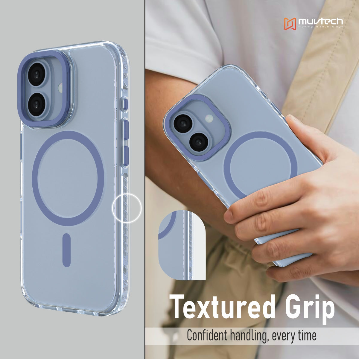 Troy Case for iPhone 17 Protective Case with Metal Camera Ring and Buttons