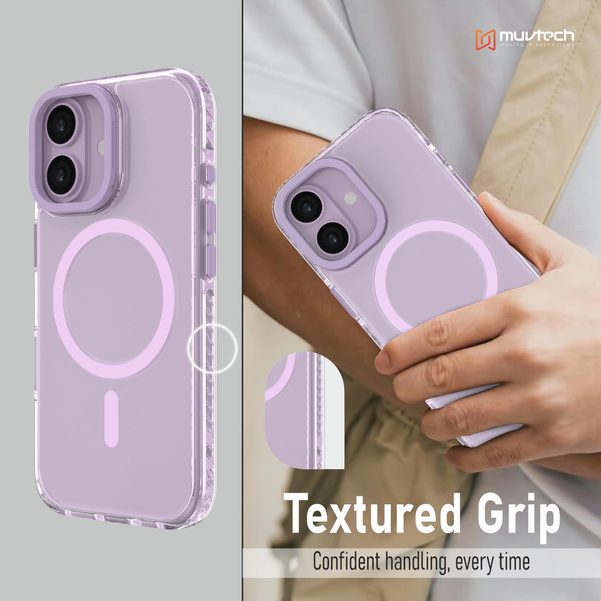 Troy Case for iPhone 17 Protective Case with Metal Camera Ring and Buttons