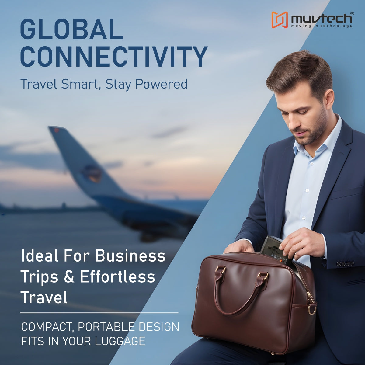 World Travel Adapter, Universal World Charger with Fast Charging & Multiple Plug Options.
