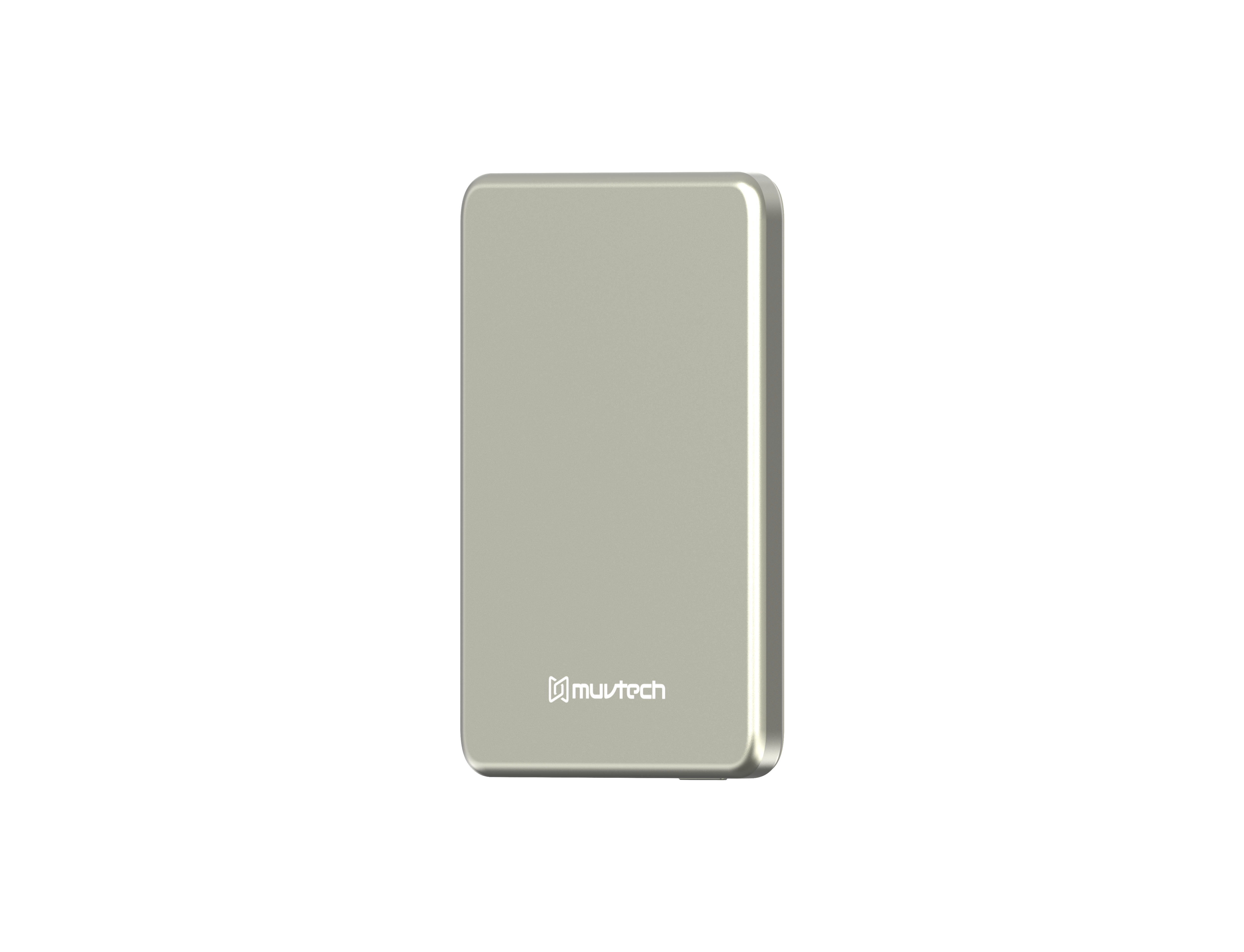 Muvtech AEROSLIM 5000mAh Ultra-Slim Magnetic Wireless Power Bank | 15W MagSafe Compatible | PD 35W USB-C Fast Charging | Flight Friendly | Pocket-Sized | Type-C In/Out (Titanium)