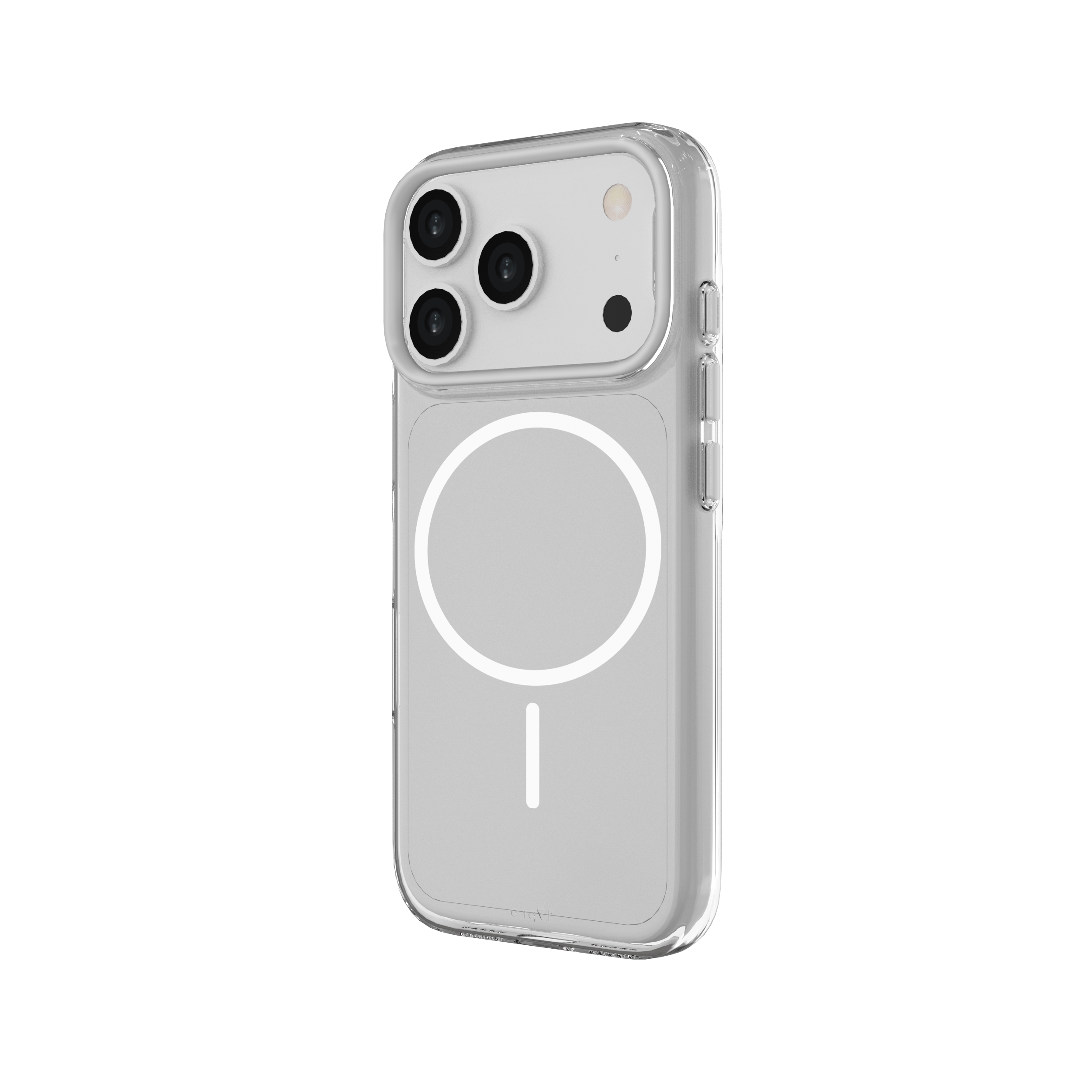 Muvtech Crystal Halo Case for iPhone 17 Series, Slim Case with Camera Protection Bump, Anti-Yellow Case