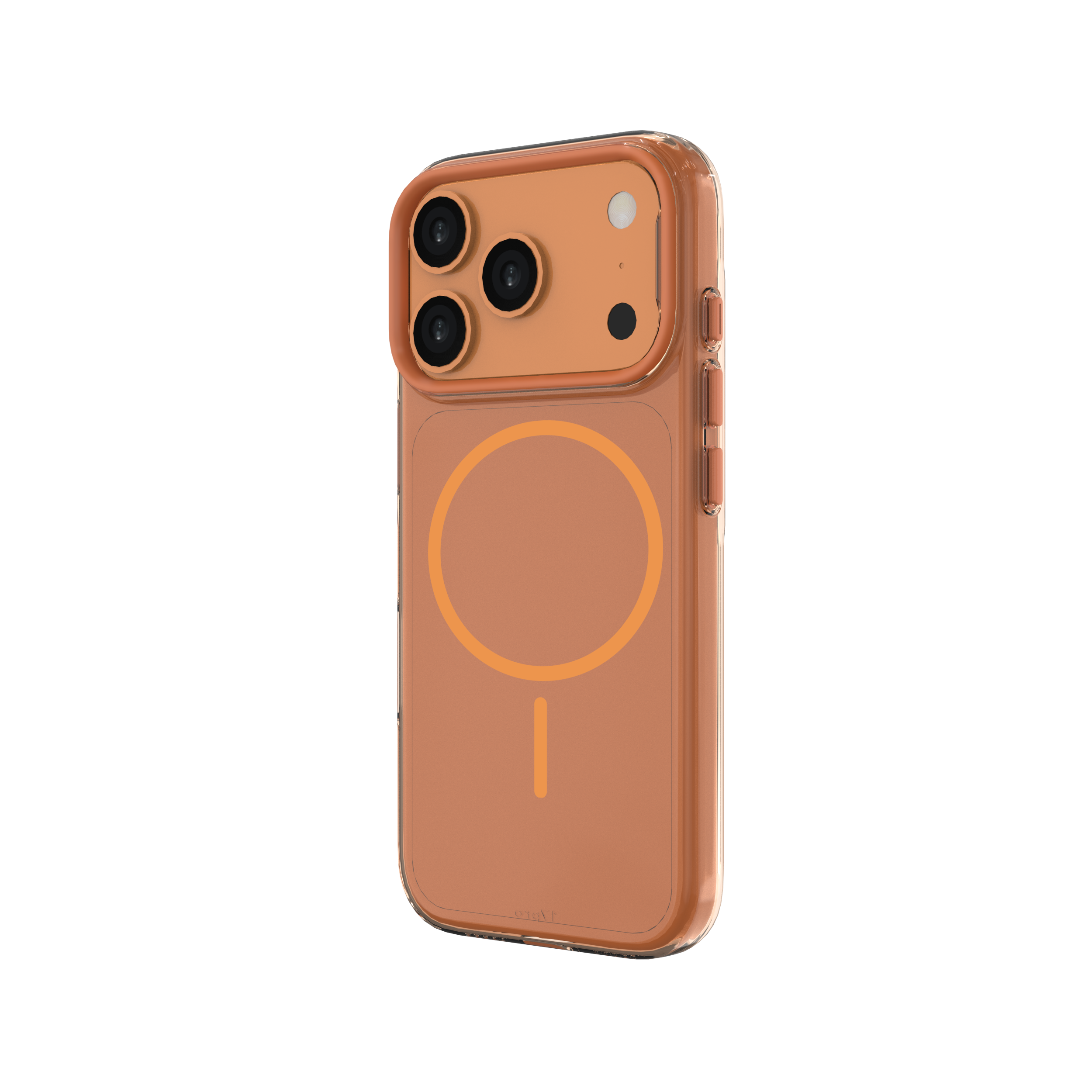 Muvtech Crystal Halo Case for iPhone 17 Series, Slim Case with Camera Protection Bump, Anti-Yellow Case