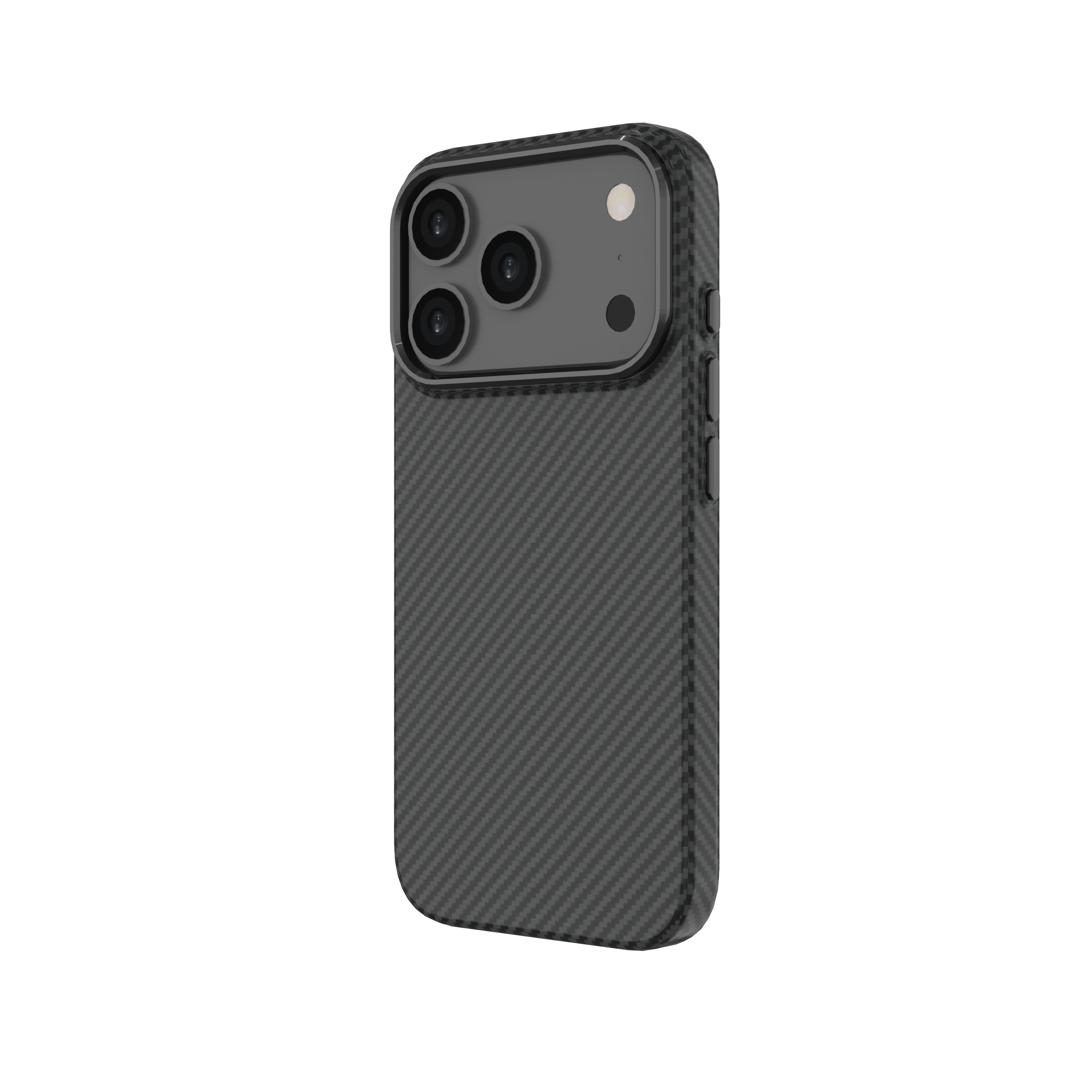 Muvtech Slim Case for iPhone 17 Series, 1.5mm PC Slim Case with Metal Camera Ring and Metal Buttons