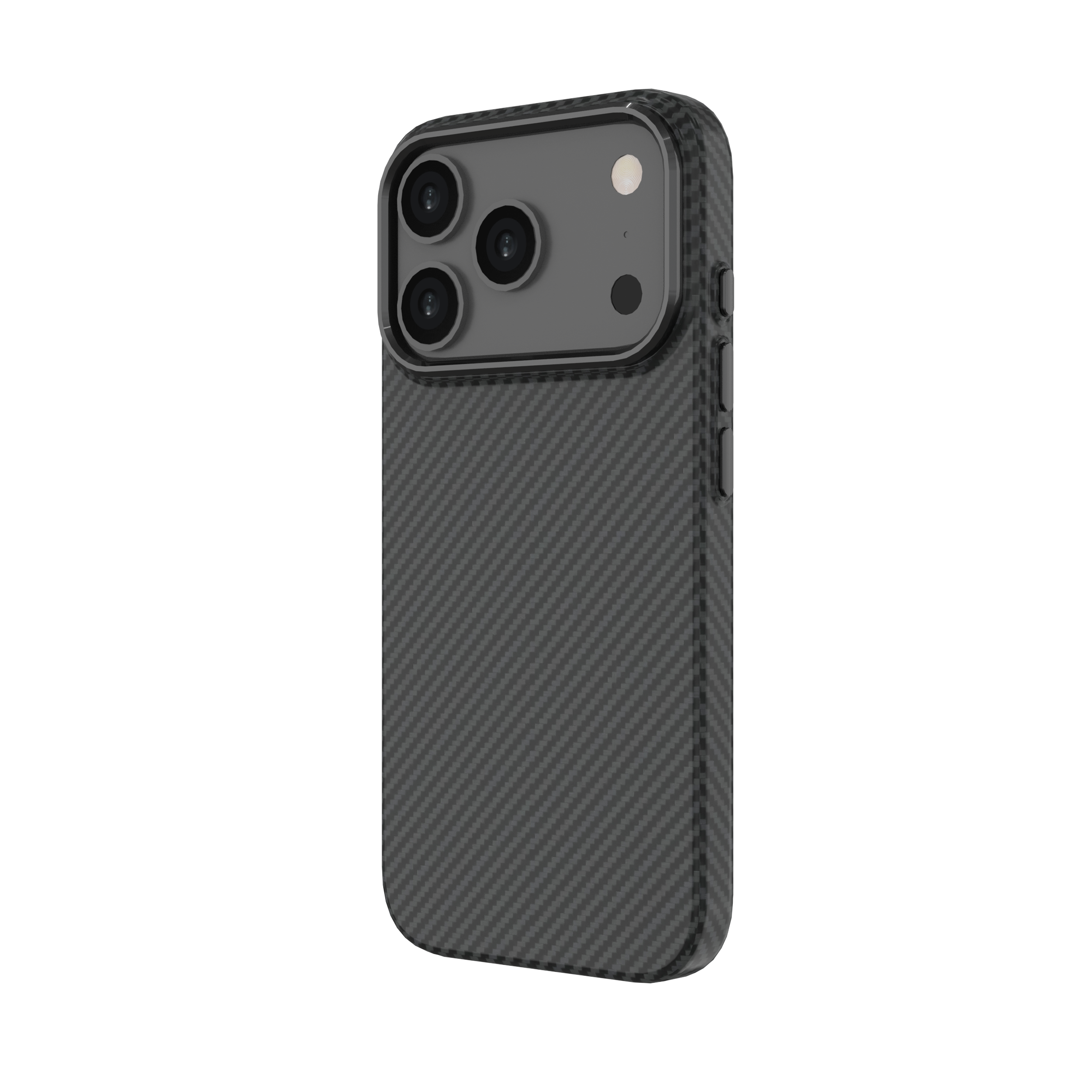 Muvtech Slim Case for iPhone 17 Series, 1.5mm PC Slim Case with Metal Camera Ring and Metal Buttons
