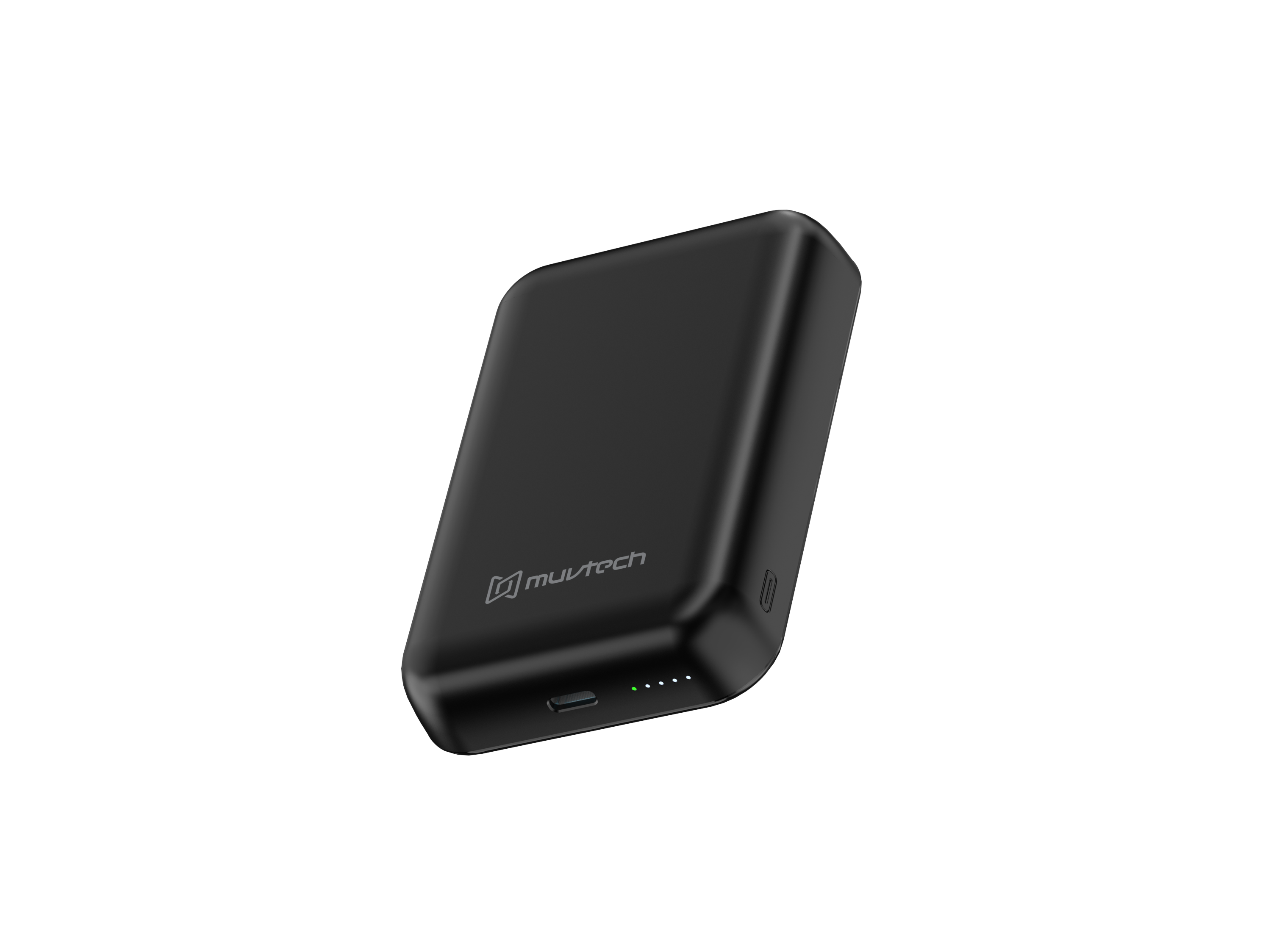 Muvtech Power Mate 10000mAh MagSafe Power Bank | Magnetic Wireless Portable Charger for iPhone & Qi Devices | Dual Charging (Wireless + Wired) | Slim & Lightweight with Smart Protection