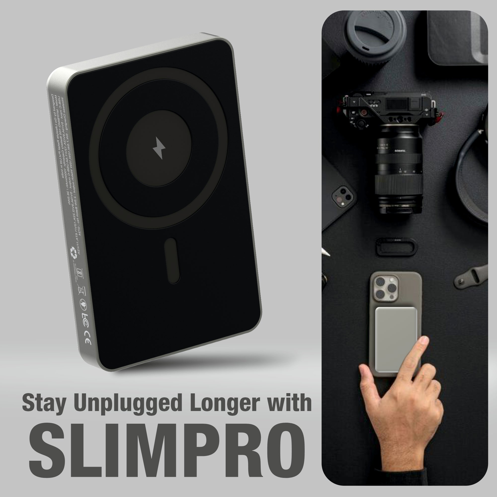 Slim Pro 10000mAh Magnetic Wireless Charging Power Bank