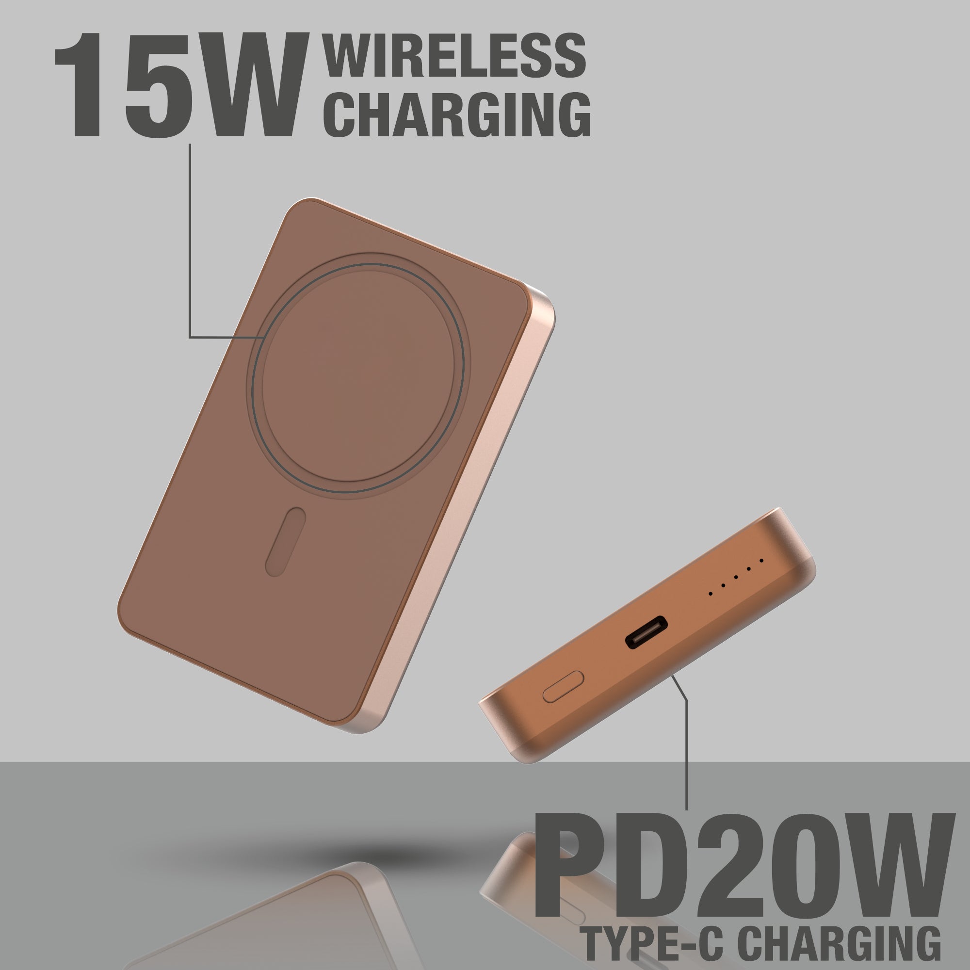 Slim 10000mAh Magnetic Wireless Charging Power Bank