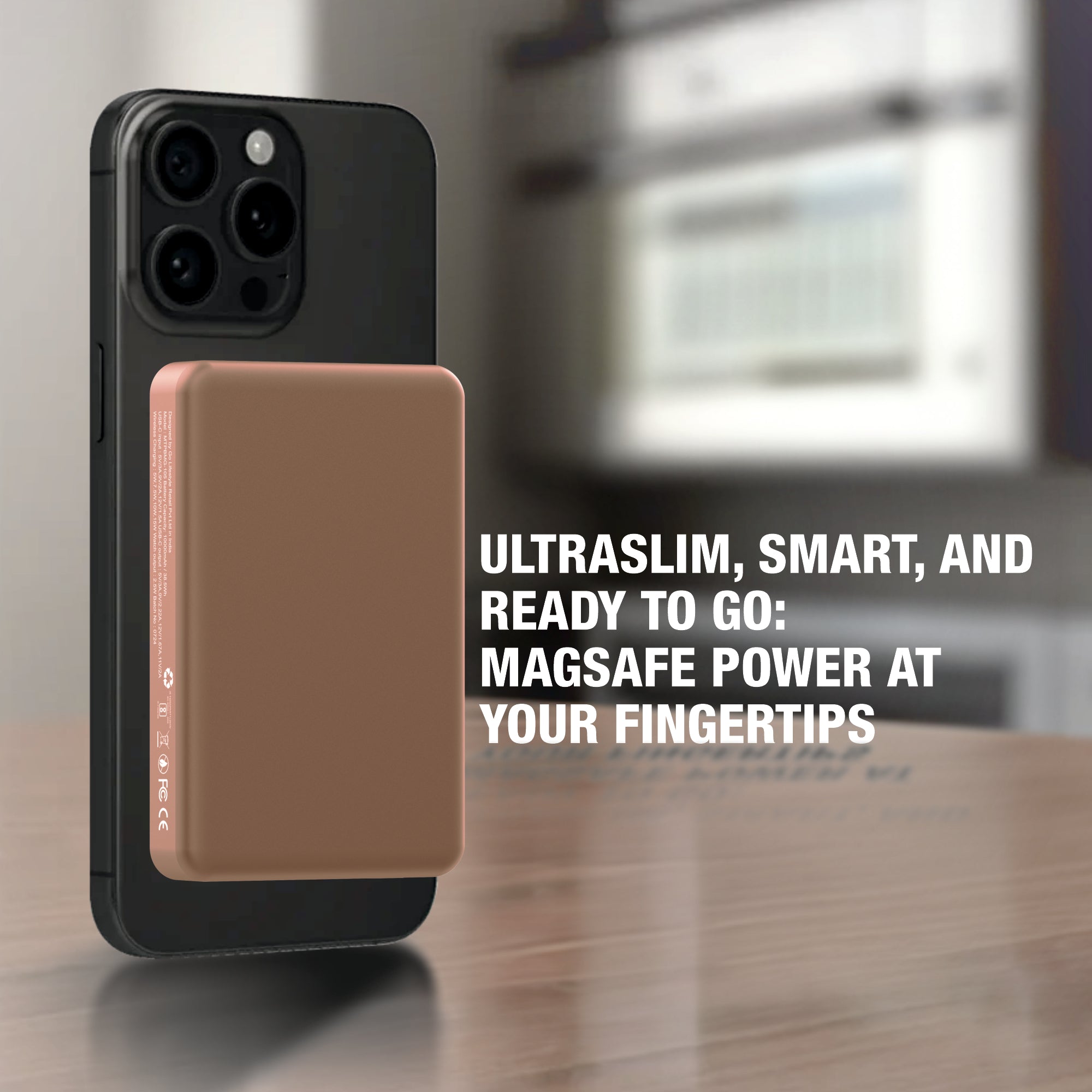 Slim 10000mAh Magnetic Wireless Charging Power Bank