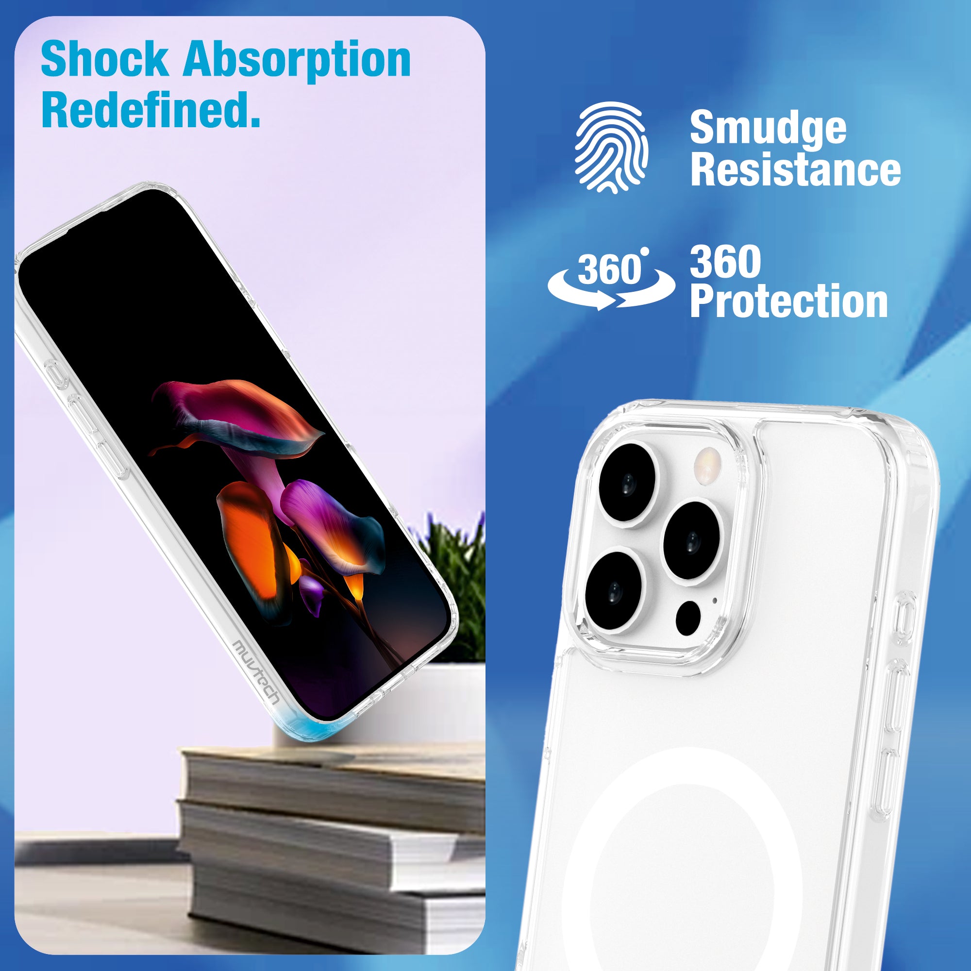Armour SNAP Mag-safe Compatible  Clear Case For iPhone 16 Series