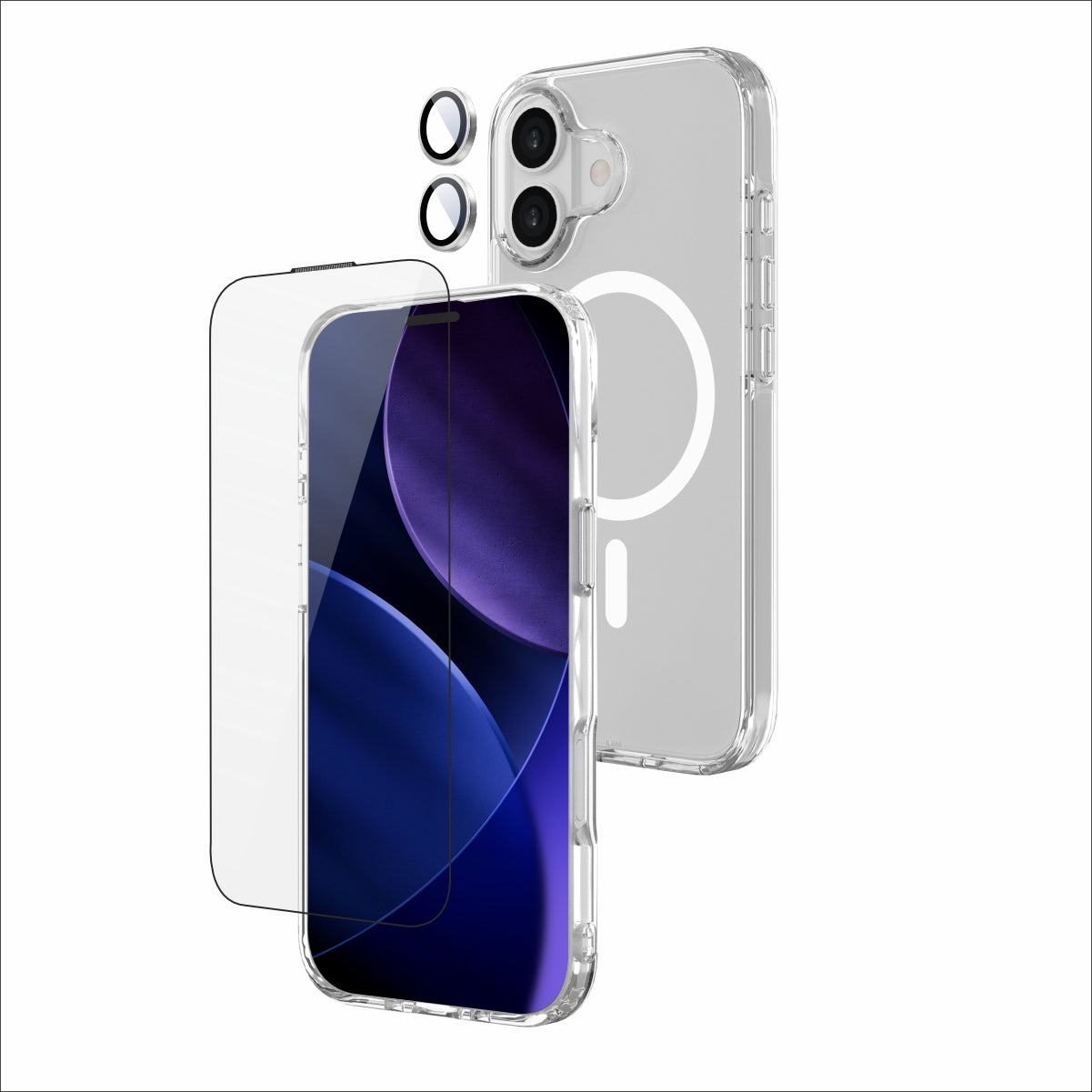 Armour Combo Kit (3 in 1) – 360° Full Protection Case with 9H Tempered Glass & Camera lens | MagSafe Compatible | Designed for iPhone 17