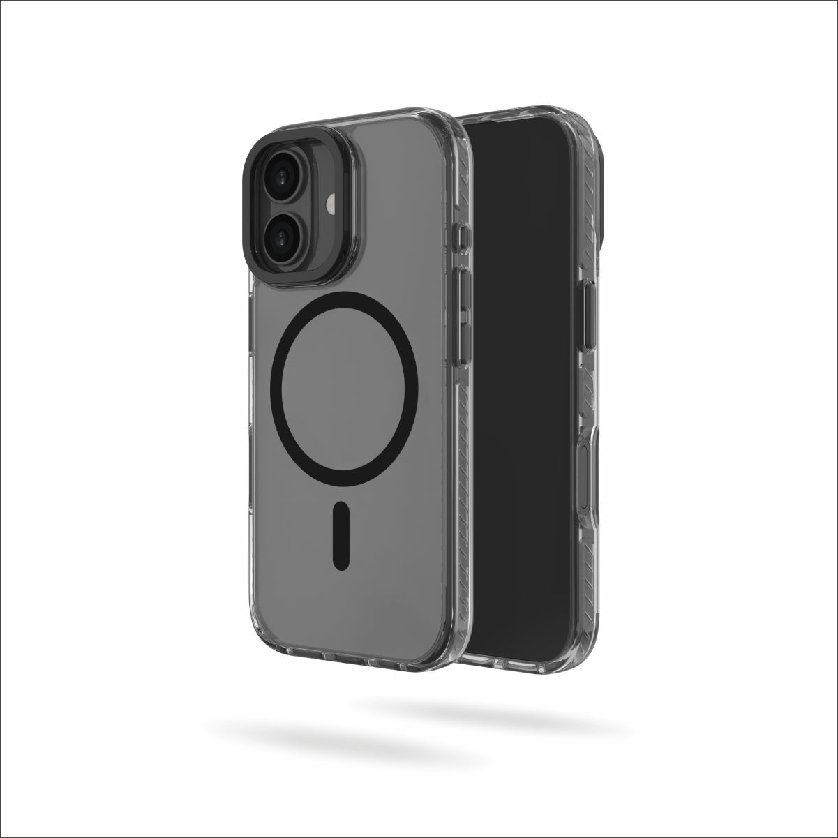 Troy Case for iPhone 17 Protective Case with Metal Camera Ring and Buttons