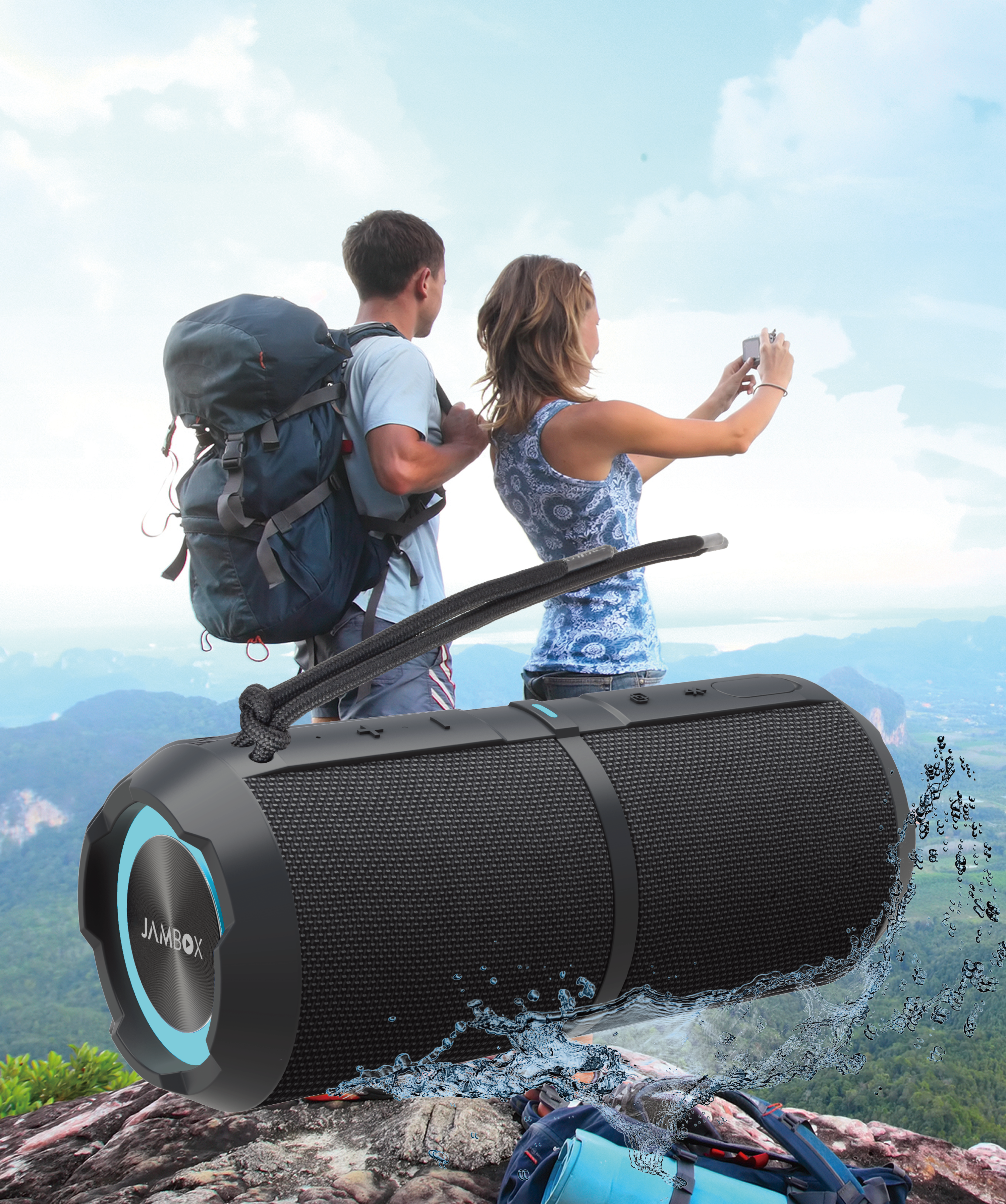 JAMBOX 20W Bluetooth Party Speaker – Portable Wireless Speaker with 10 Hours Playtime & IPX6 Water-Resistant Design