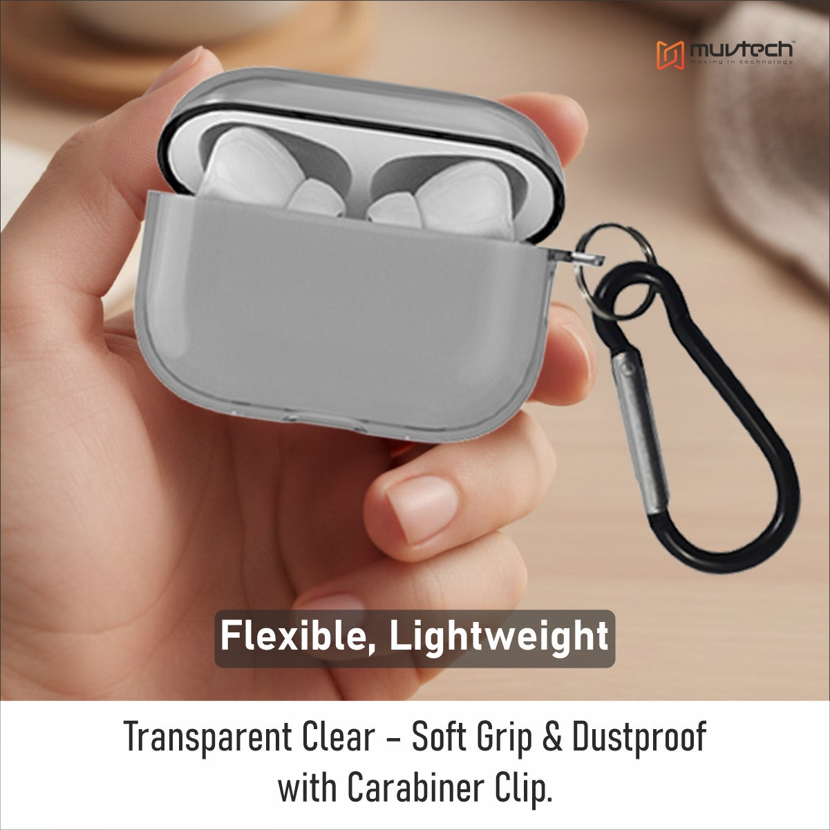 Crystal Case for AirPods Pro 2.