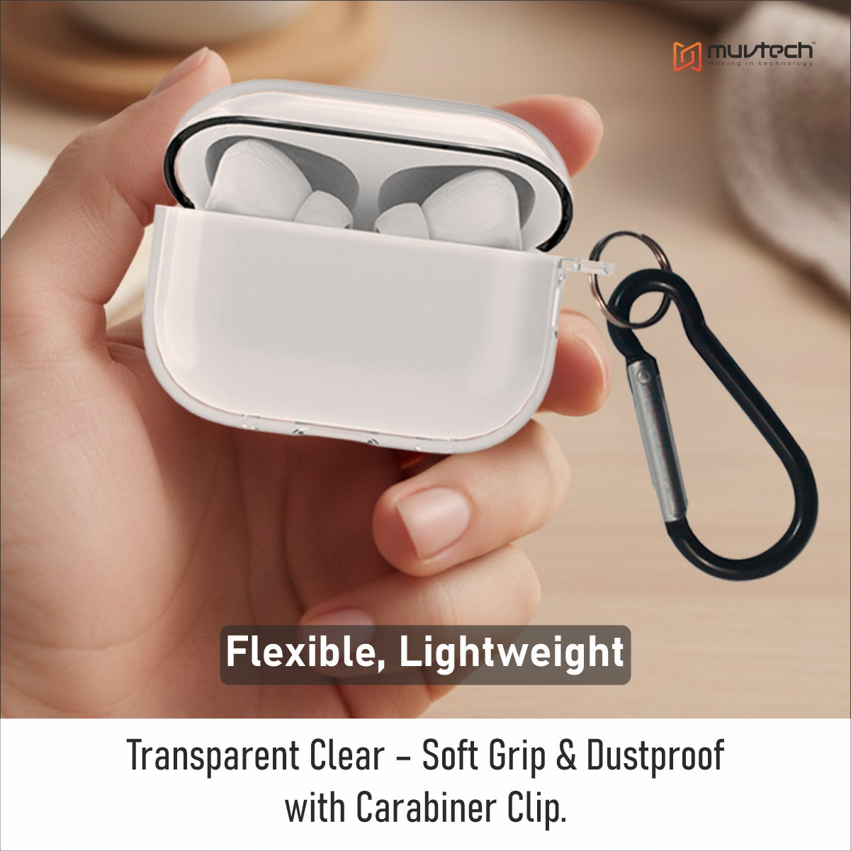 Crystal Case for AirPods Pro 2.