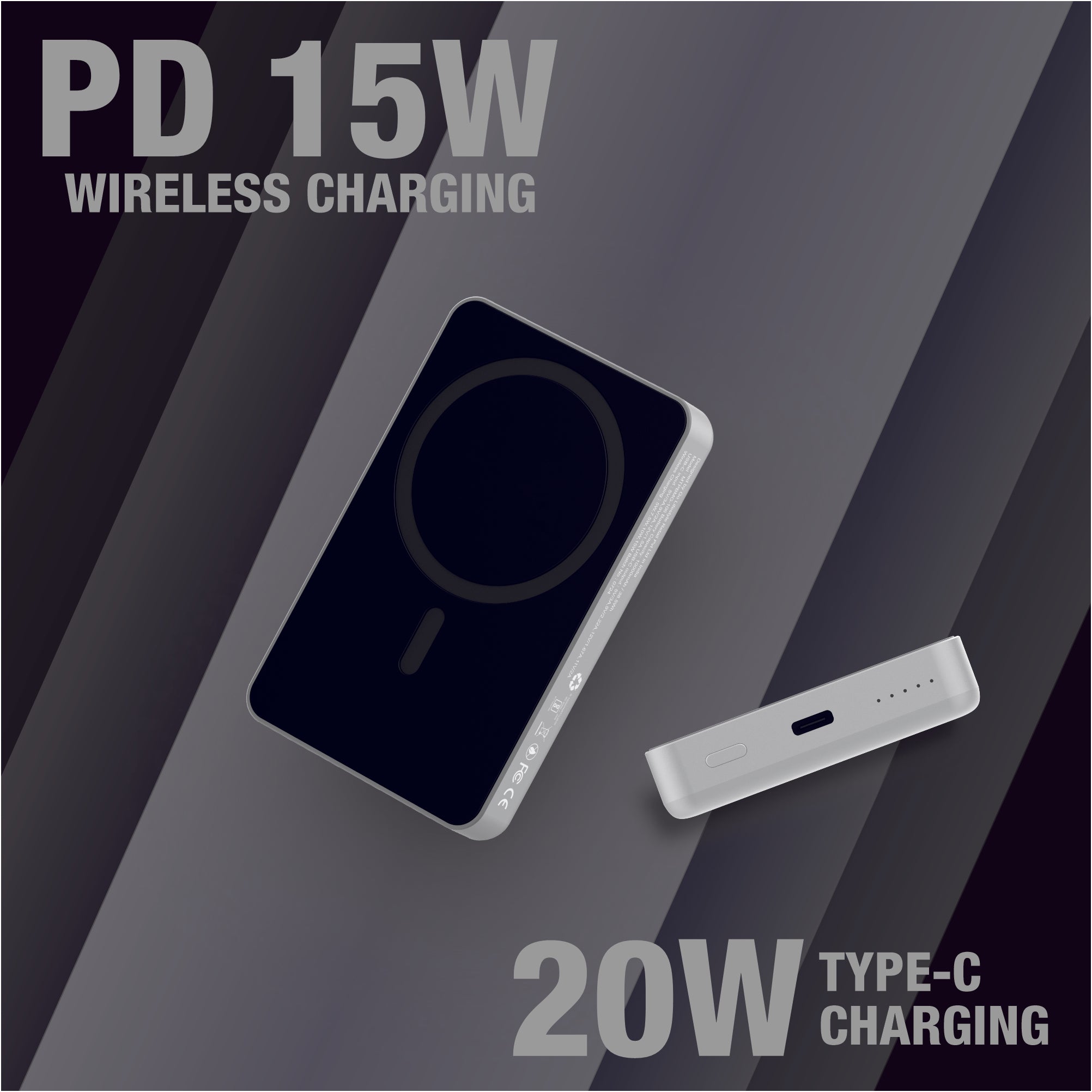 Slim 10000mAh Magnetic Wireless Charging Power Bank