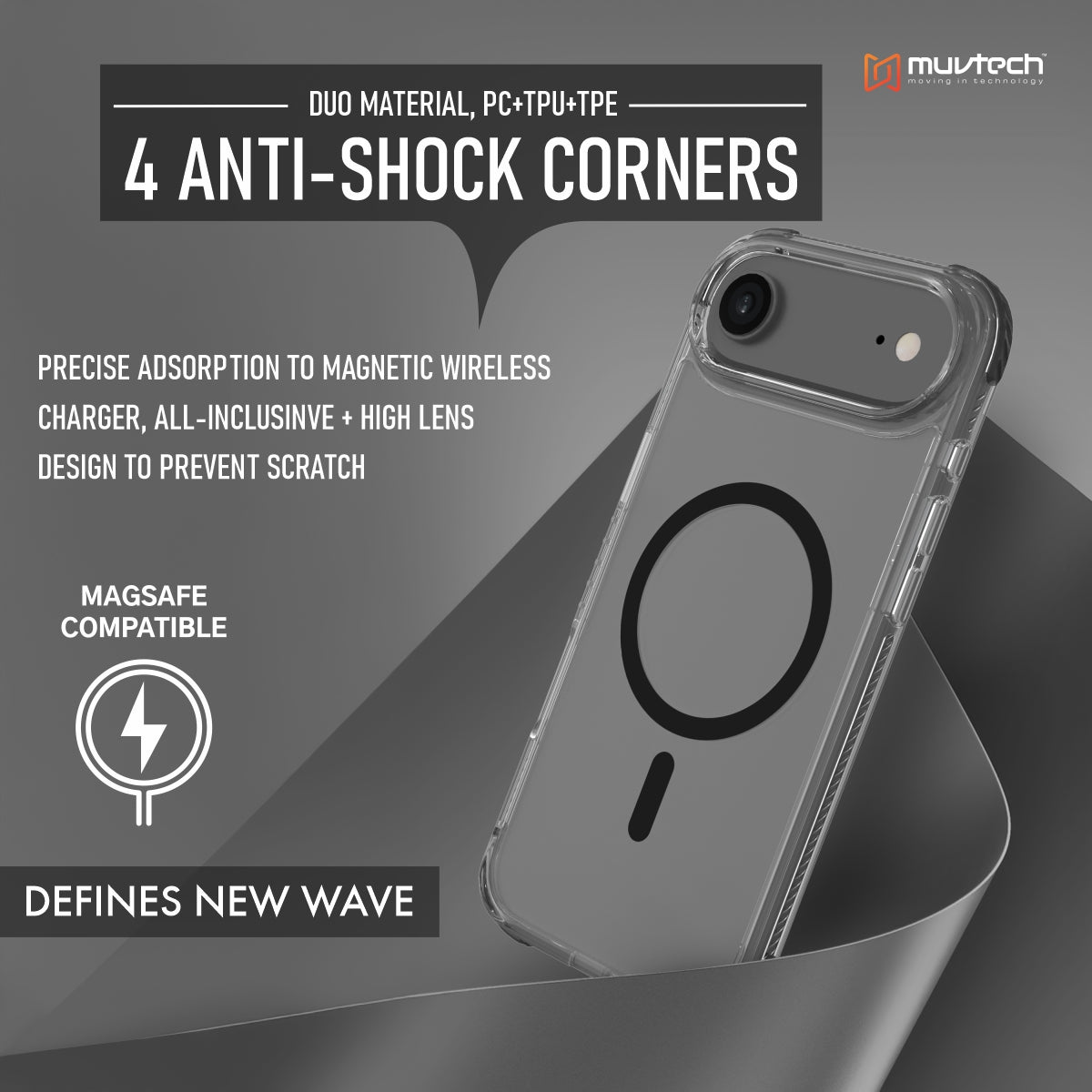 Sheild Case for iPhone 17 Air, Anti-shock Case With Raised Corners for Protection
