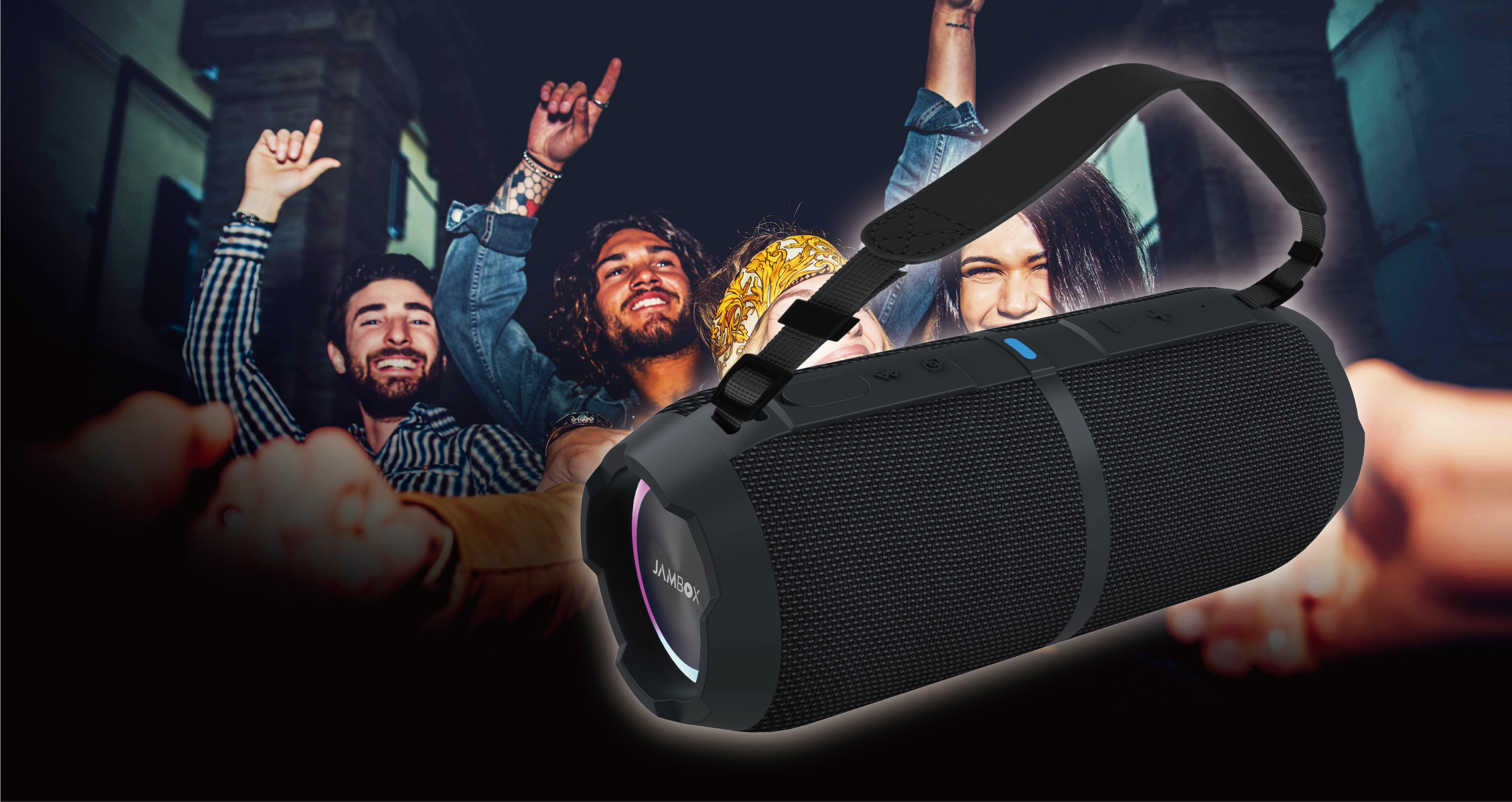 JAMBOX 20W Bluetooth Party Speaker – Portable Wireless Speaker with 10 Hours Playtime & IPX6 Water-Resistant Design