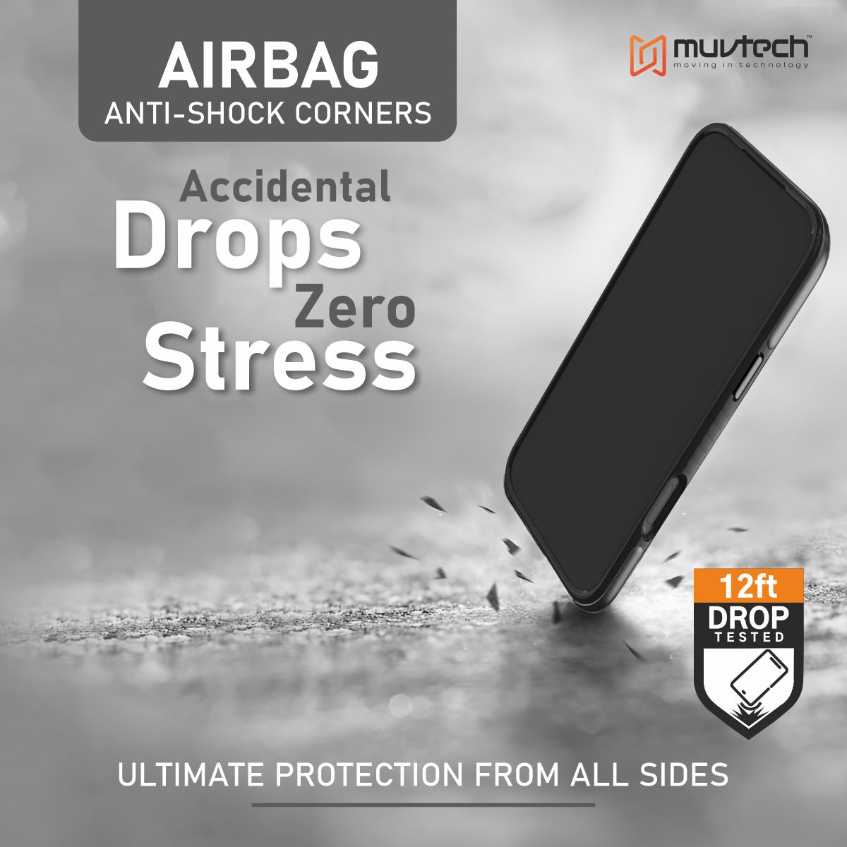 Defense Case for iPhone 17 Pro/Pro Max  Anti-shock Case with Airbags on all Corners For Ultimate Protection