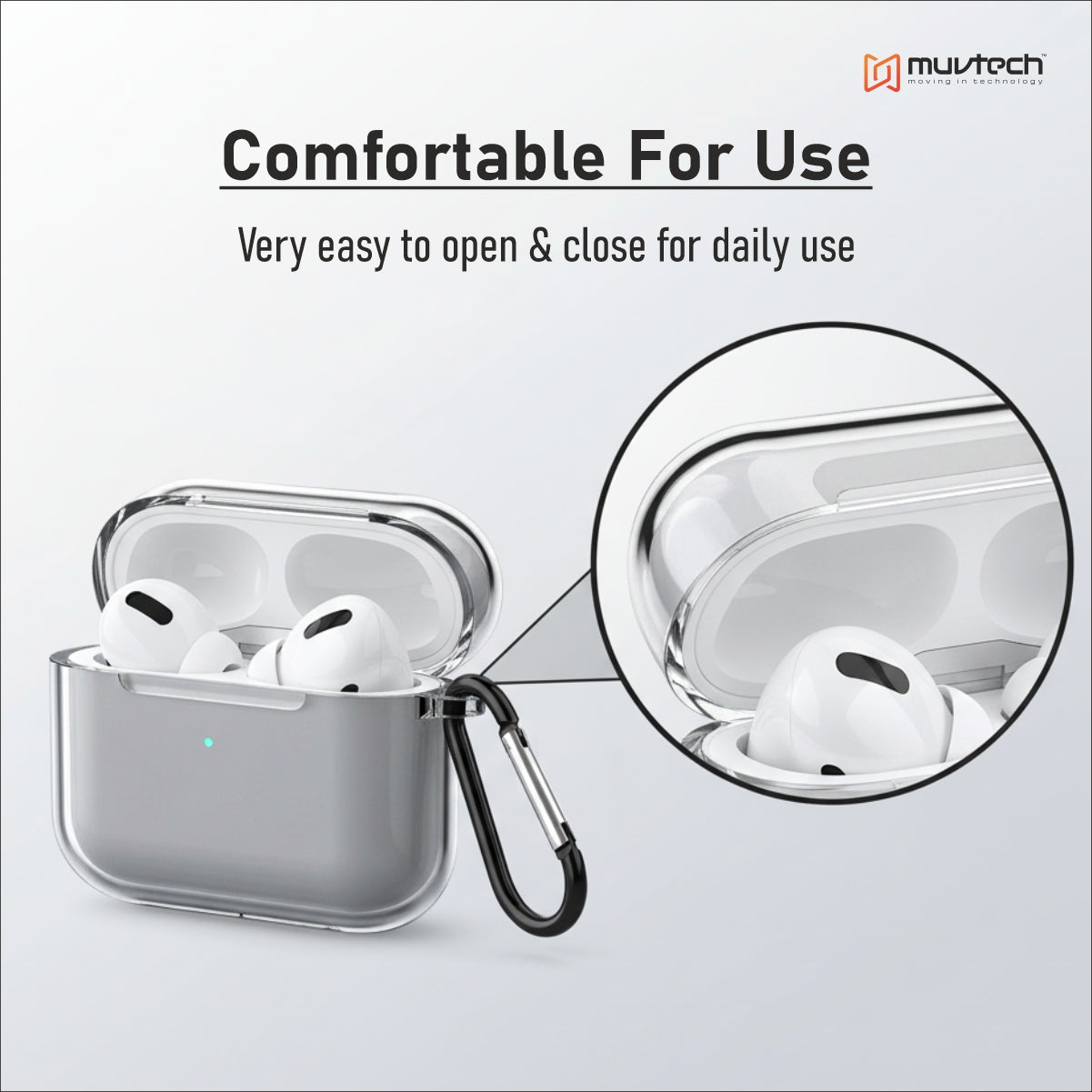 Crystal Case for AirPods Pro 2.