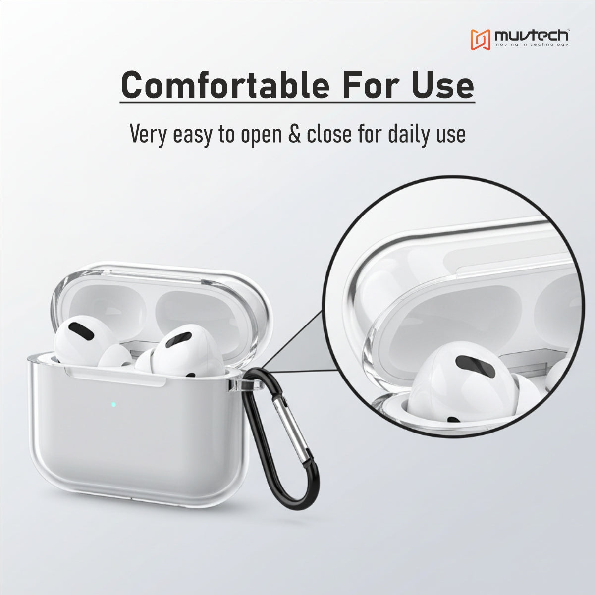 Crystal Case for AirPods Pro 2.