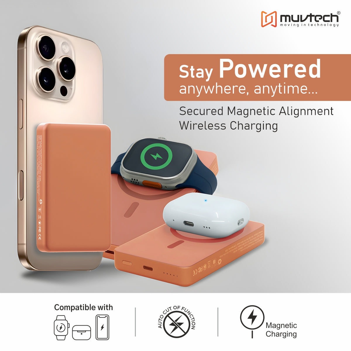 Slim 10000mAh Magnetic Wireless Charging Power Bank