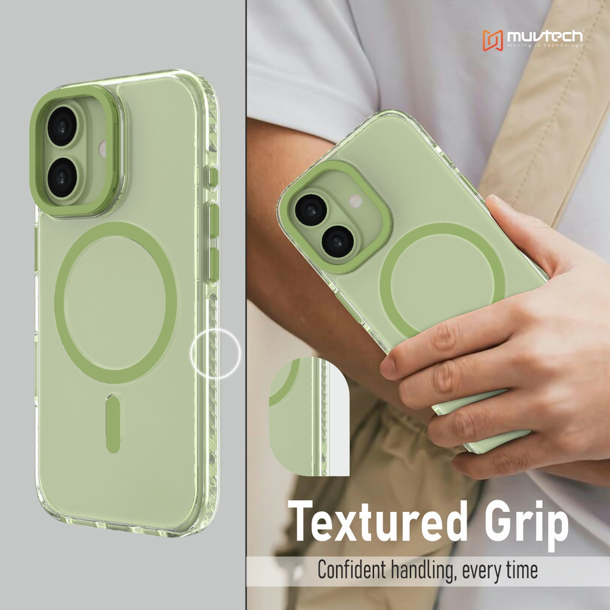 Troy Case for iPhone 17 Protective Case with Metal Camera Ring and Buttons