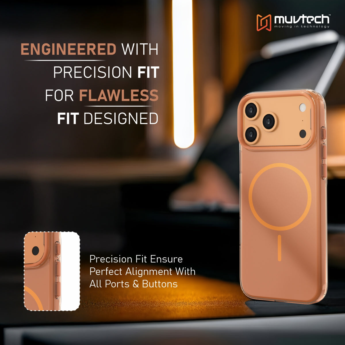 Crystal Halo Case for iPhone 17 Pro / Pro Max Slim Case with Camera Protection Bump, Anti-Yellow Case
