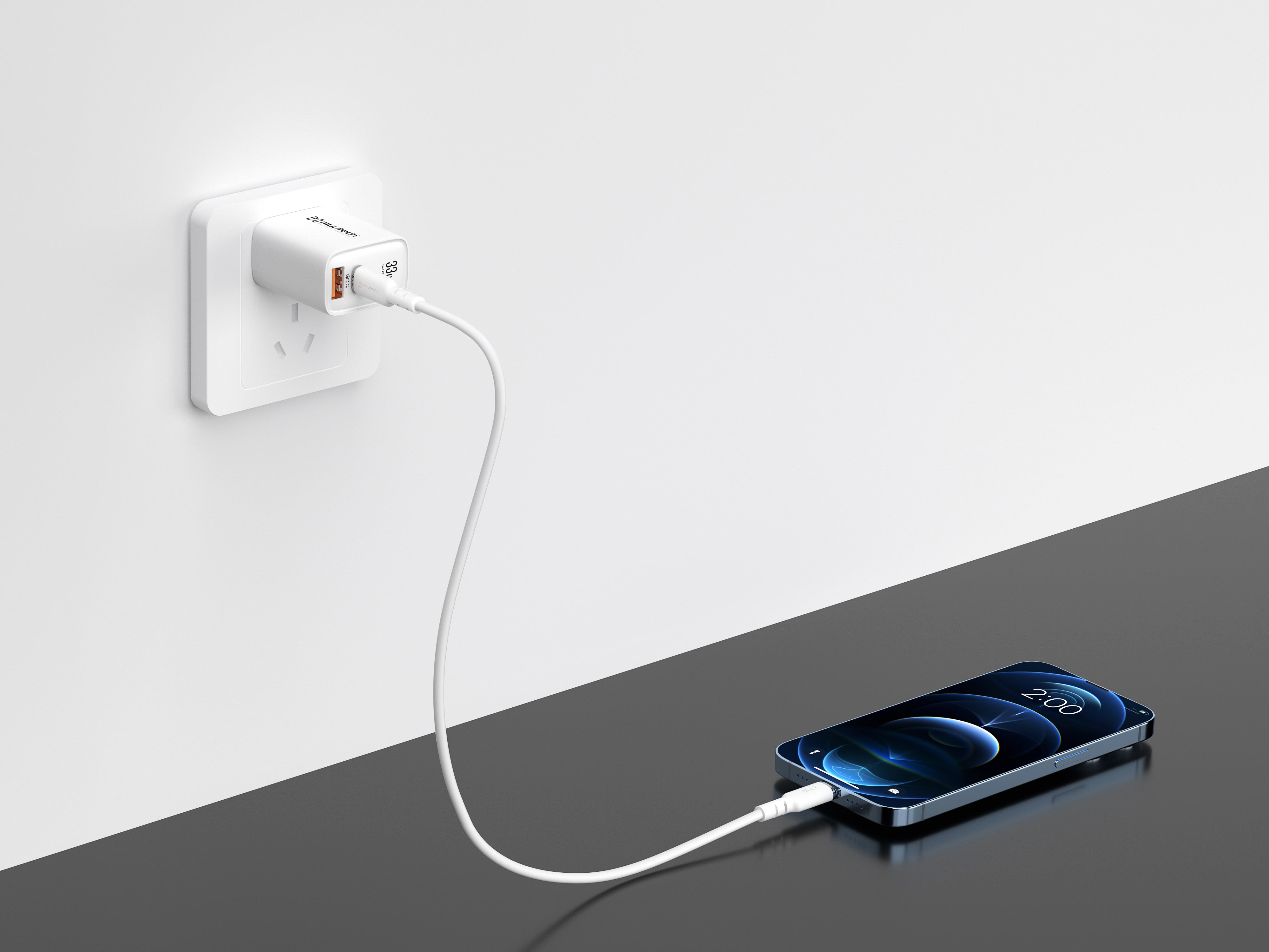 33W Dual Port USB & Type-C Mobile Wall Charger – Fast Charging for All Your Devices