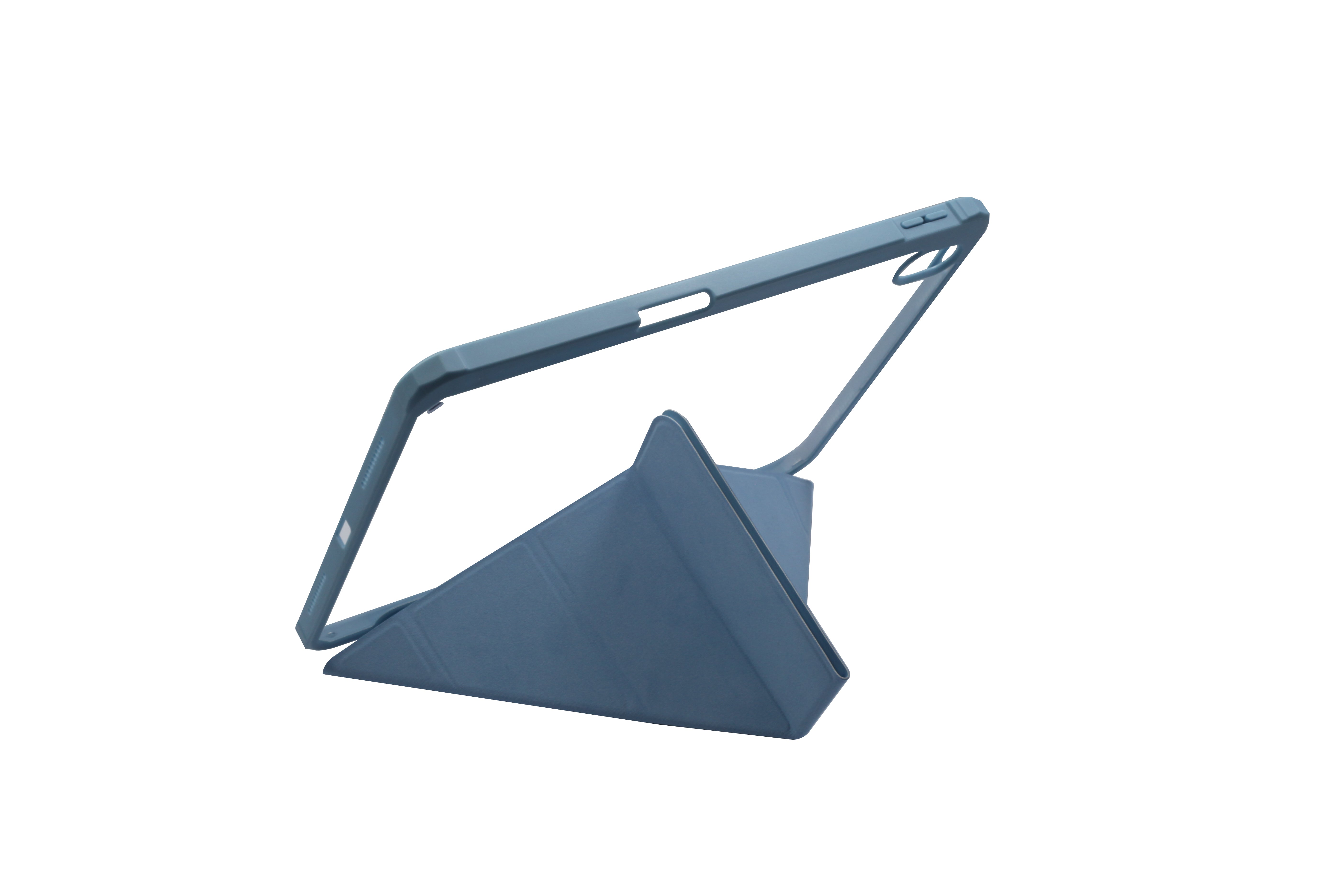 Muvtech Helix Case for iPad Air 11 (M2 2024 / M3 2025) – Slim Transparent Hard Back Cover with Pencil Holder, Multi-Stand, Shockproof Corners, Smart Folding Flip Case