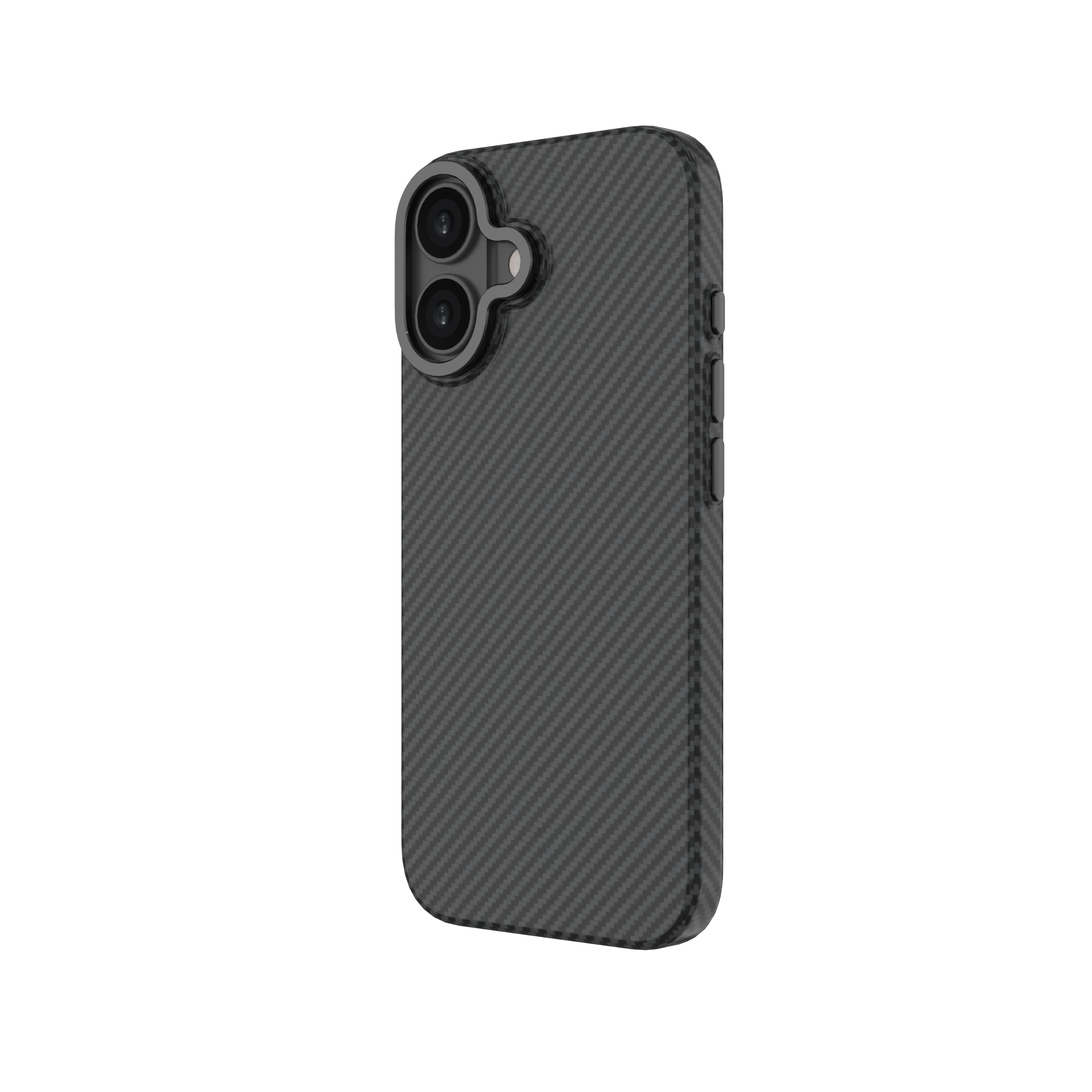 Muvtech Slim Case for iPhone 17 Series, 1.5mm PC Slim Case with Metal Camera Ring and Metal Buttons