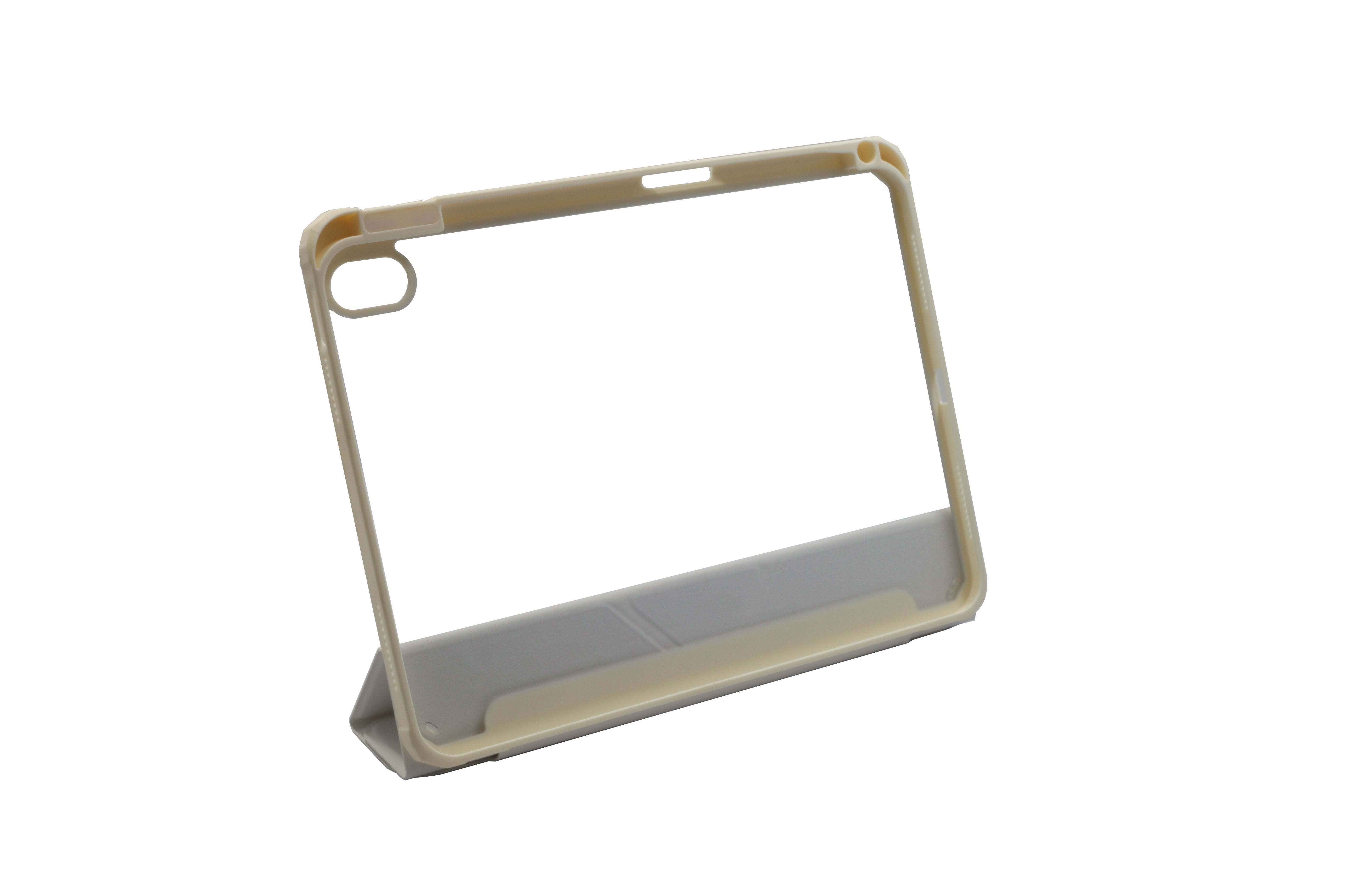 Muvtech Helix Case for iPad Air 11 (M2 2024 / M3 2025) – Slim Transparent Hard Back Cover with Pencil Holder, Multi-Stand, Shockproof Corners, Smart Folding Flip Case