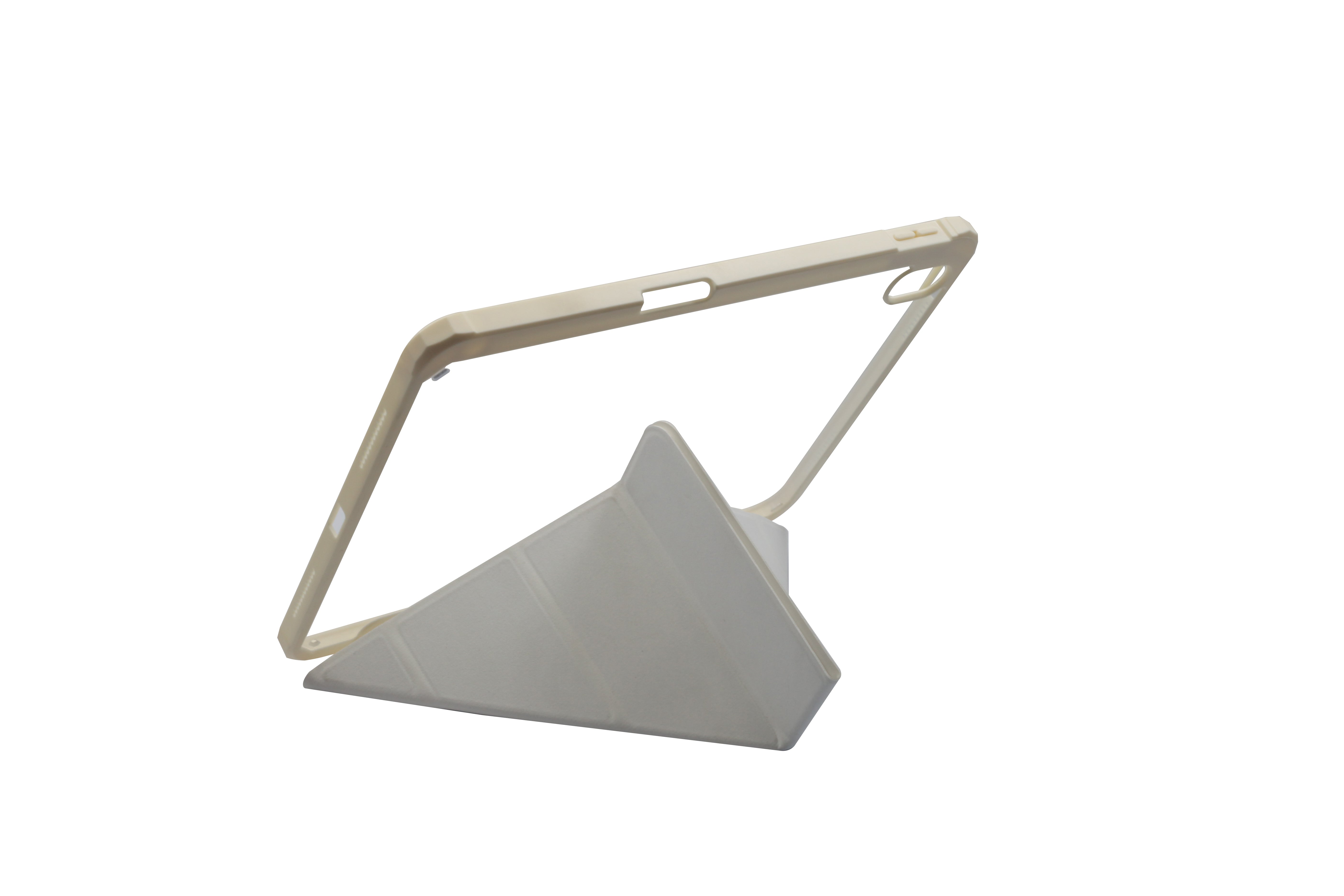 Muvtech Helix Case for iPad Air 11 (M2 2024 / M3 2025) – Slim Transparent Hard Back Cover with Pencil Holder, Multi-Stand, Shockproof Corners, Smart Folding Flip Case